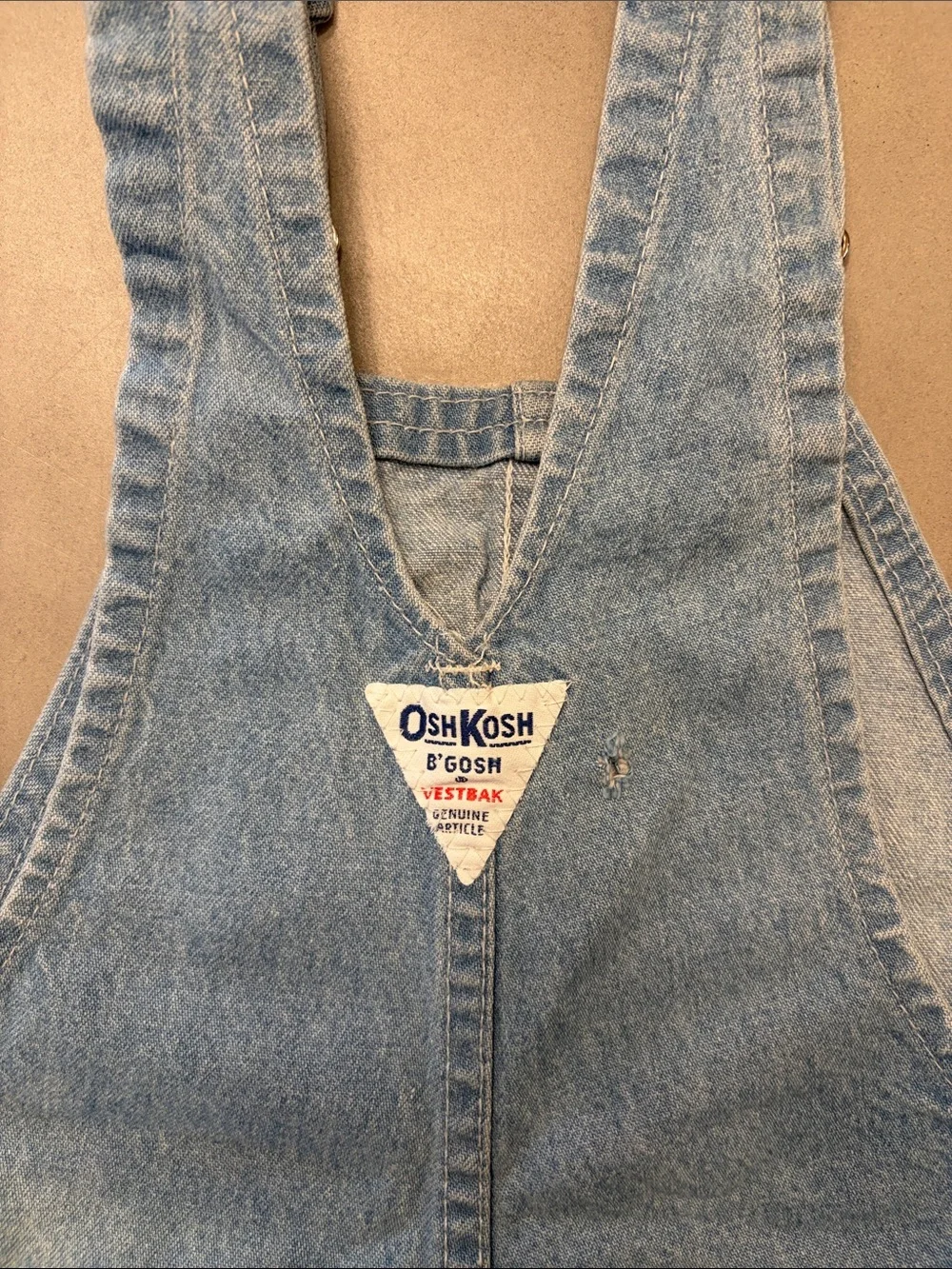 OshKosh B'gosh Light Blue Denim Short Overalls